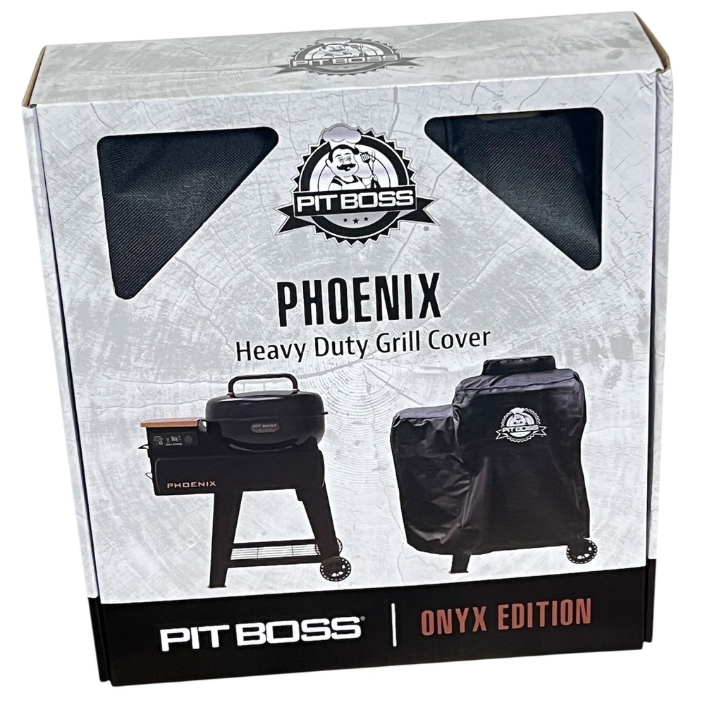 Pit Boss Phoenix Onyx Edition Heavy Duty Grill Cover Weatherproof Drawstring‎